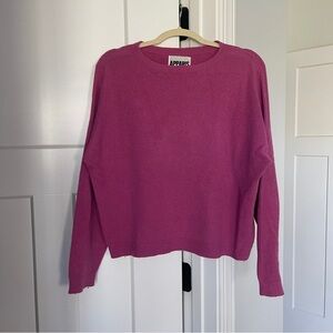 Apparis Fuchsia Sweater Pullover Dolman Sleeves Boxy